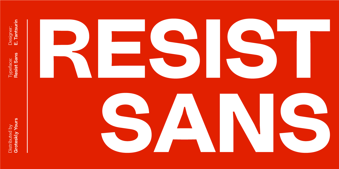 Пример шрифта Resist Sans #1